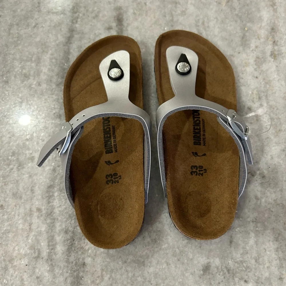 Birkenstock Kids Sandals - Silver and Brown